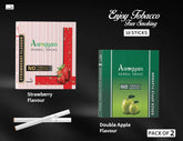 Aarogyam Herbals Pack Of 2 Flavours 100% Tobacco & Nicotine Free Cigarette For Relieve Stress & Mood Enhance Product Green Apple, Strawberry - 10 Sticks X 2 Packets